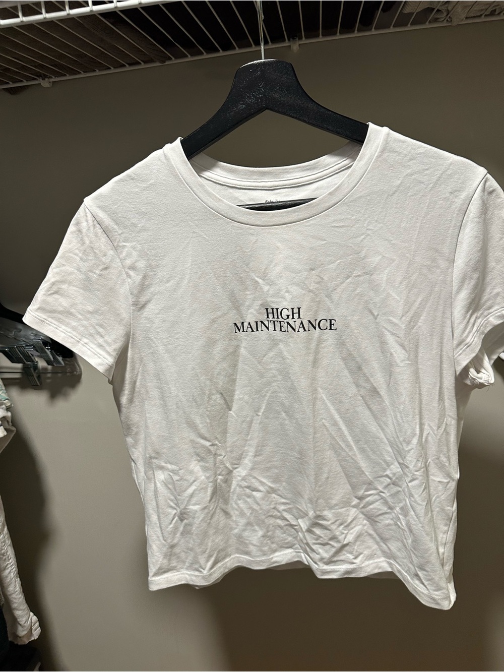 Abercrombie & Fitch White 'High Maintenance' Graphic Tee